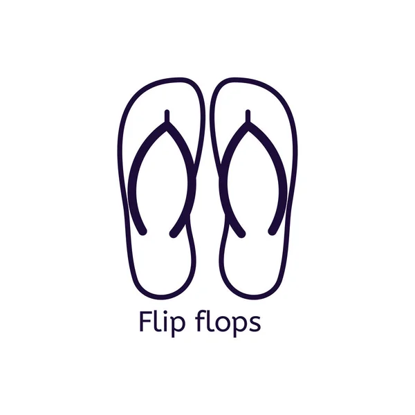 Symbol für Flip-Flops auf weißem Hintergrund. — Stockfoto