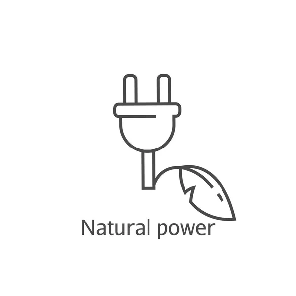 Eco power αφηρημένη εικόνα. Εξοικονόμηση ηλεκτρικής ενέργειας έννοια. Πρίζα — Διανυσματικό Αρχείο