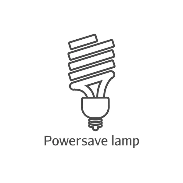 Eco režim úspory energie lampa řádku ikona. Úspora elektřiny koncept. Ekologie žárovka šetří elektřinu. — Stockový vektor