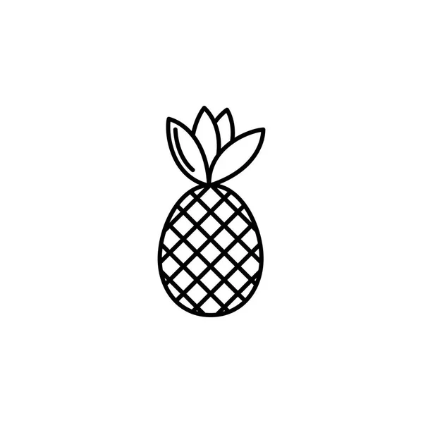 Design vettoriale del segno minimo dell'ananas — Vettoriale Stock