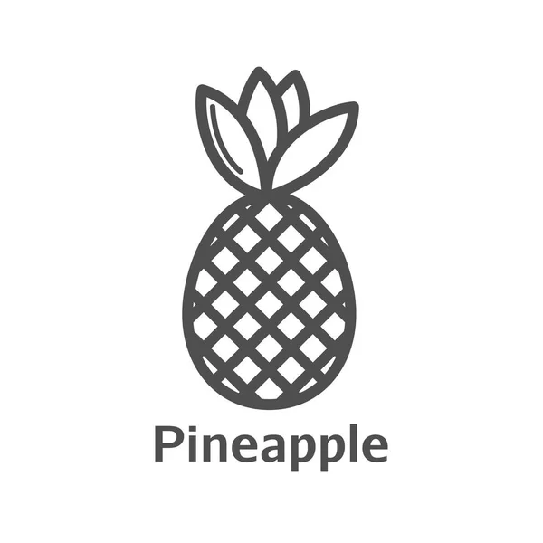 Conception vectorielle de signe minimal d'ananas — Image vectorielle