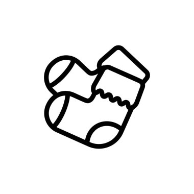 Bebek ganimet ince çizgi simgesi. Sembol yeni doğan ayakkabı tasarımı çocuk webstie ve mobil uygulamalar için anahat. Anahattı kontur çocuk piktogram