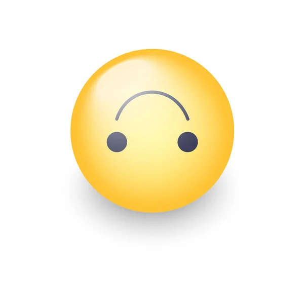 Upside-Down happy emoticon. Cartoon cute vector emoji. Social media upside down smiley — Stock Vector