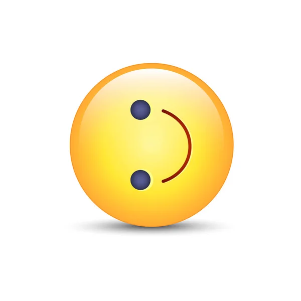 Inverted smiley face. Turned on the side emoticon emoji. Cartoon vector fun happy character — Stock Vector