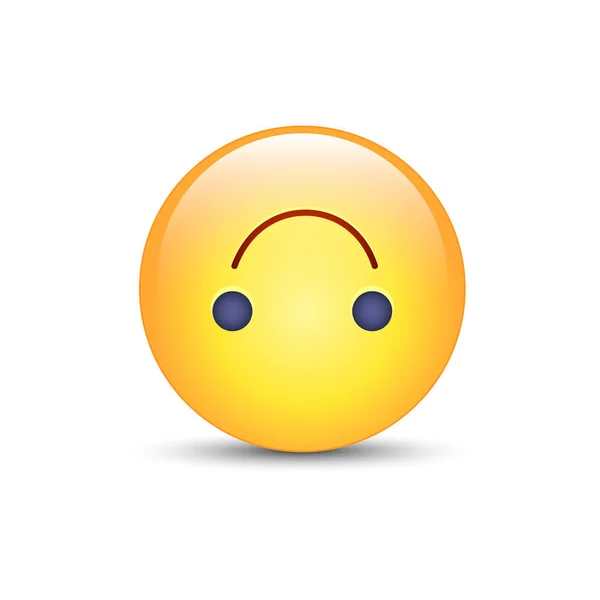 Emoticono feliz al revés. Emoji lindo vector de dibujos animados. Redes sociales al revés smiley — Vector de stock