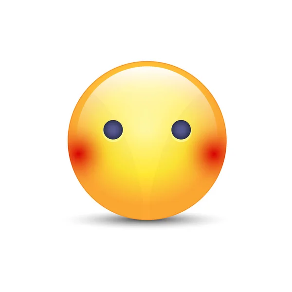 Face emoji without mouth. Cartoon vector silent emoticon. Smiley cute icon — Stock Vector
