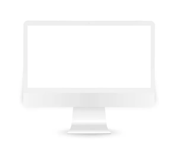 Display de computador com tela em branco. Monitor de PC —  Vetores de Stock
