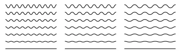 Linhas de squiggle estranhas. Acendam as ondas. Linha vetorial ondulada . — Vetor de Stock