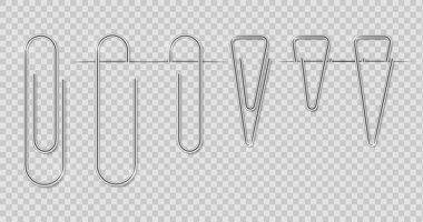 Klip hazır. Gerçekçi ataç takmak. Ofis metali, gölgeli