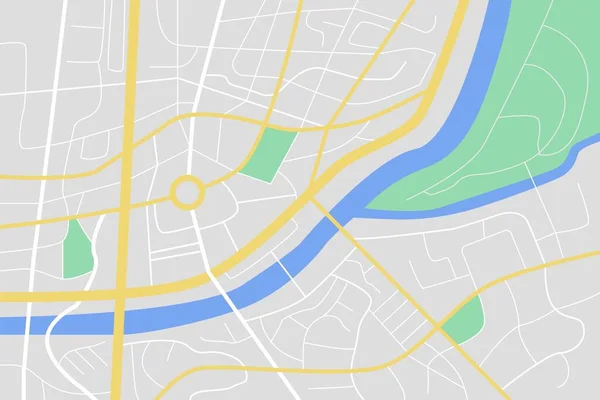 GPS rotası için şehir haritası. Vector caddesi navigasyonu. Yol planı. — Stok Vektör