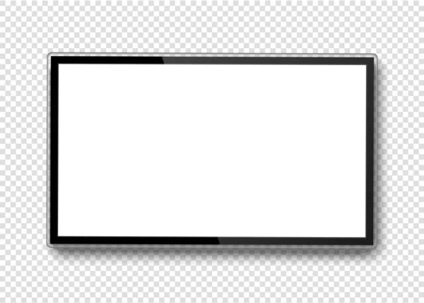 Реалістичний 4k ультра HD монітор. Порожній екран телевізора . — стоковий вектор