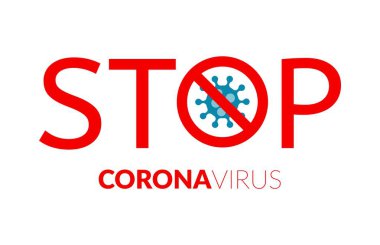 İçinde virüs olan dur işareti. Corovavirus pandemia uyarı konsepti. Vector covid-19 stop page posteri. Corona virüsü