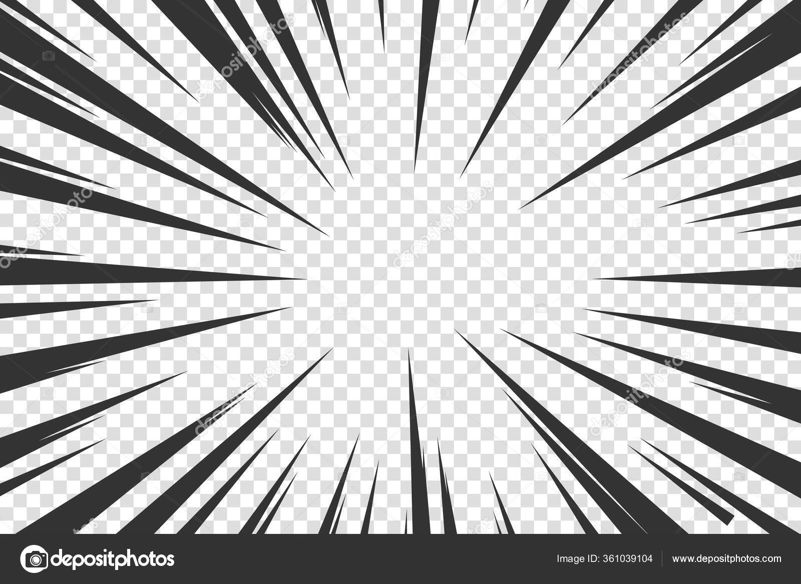 Set of comic style action effects speed lines Vector Image