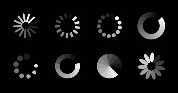 Barre de progression icône de chargement. Processus de téléchargement de charge — Image vectorielle