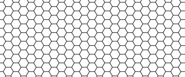 Altıgen kusursuz desen. Bal peteği vektör dokusu. Geleceğin altıgen basit yapısı. Tekstil için modern ağ. Tatlı ızgara