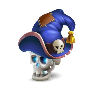 Cadılar Bayramı kürek karikatür şapka ile