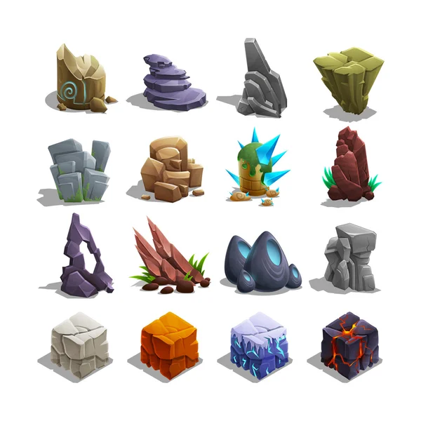 Çizgi film taşlar kümesi