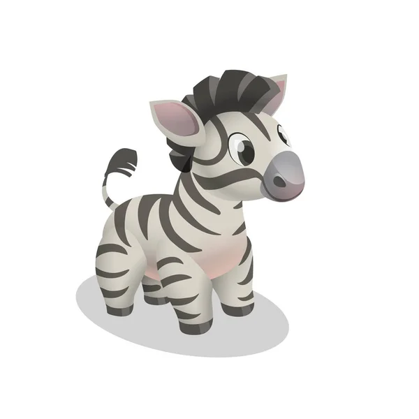 可爱的小斑马 — 图库矢量图片