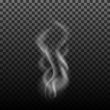 Realistic smoke flowing wave clipart