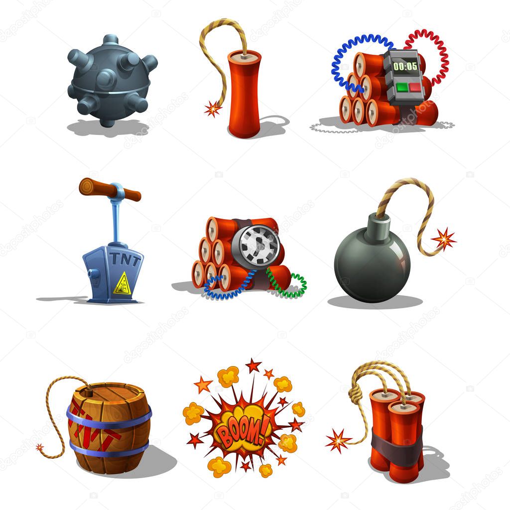 Set of Explosive Icons