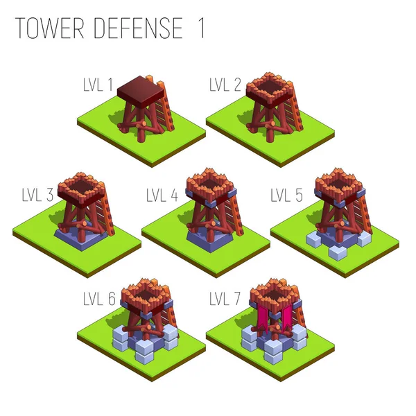 Średniowieczna wieża obrony — Wektor stockowy
