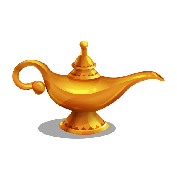 Magic lamp with genie. — Stock Vector