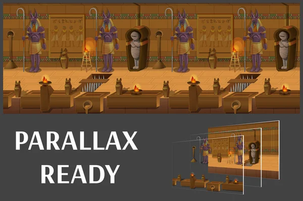 Mısır mezar içinde karikatür manzara