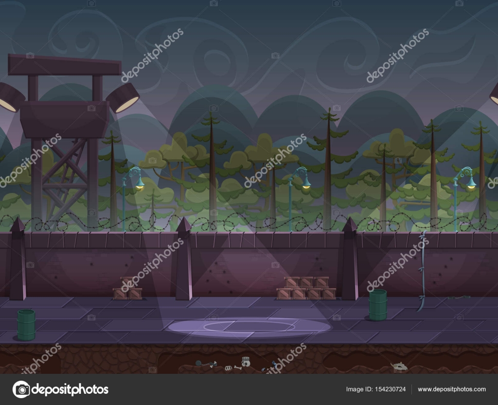 Cartoon outdoor prison landscape Stock Vector Image by ©MrDeymos #154230724