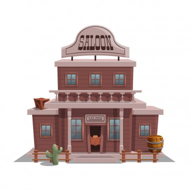 Saloon for western town  clipart