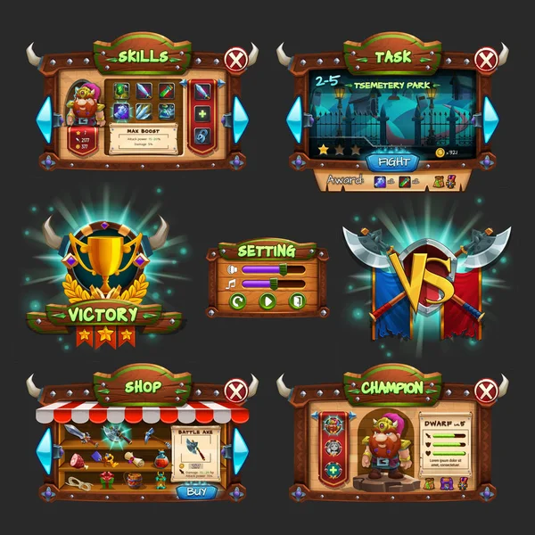 ahşap kurulu kullanıcı arayüzü oyun