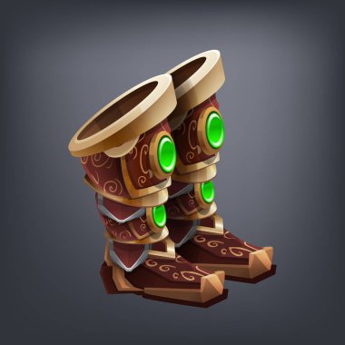 Demir fantezi armor boots