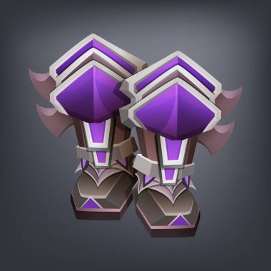 Demir fantezi armor boots