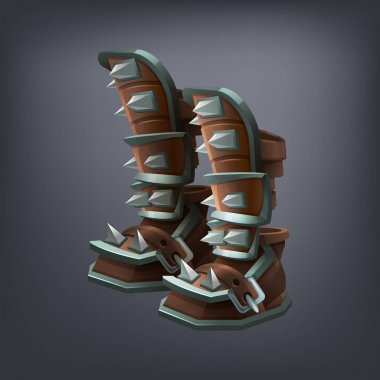 Demir fantezi armor boots