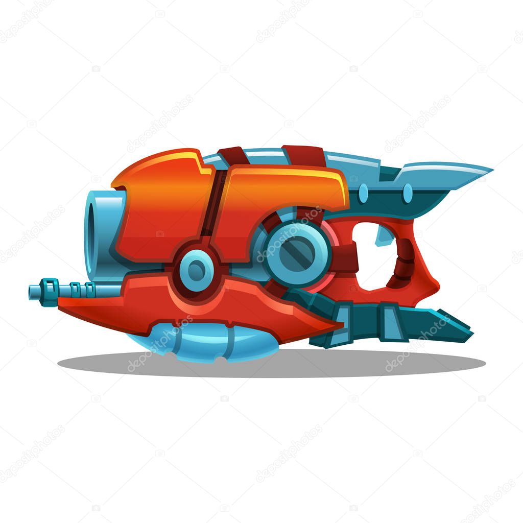 Cartoon retro space blaster