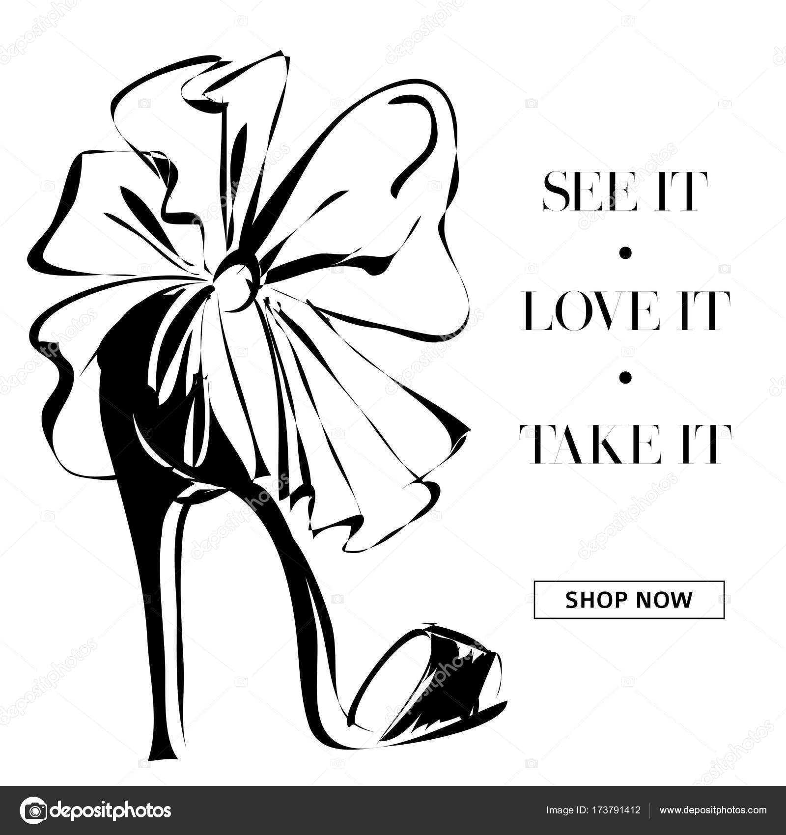 high heels shoes promo banner, online 