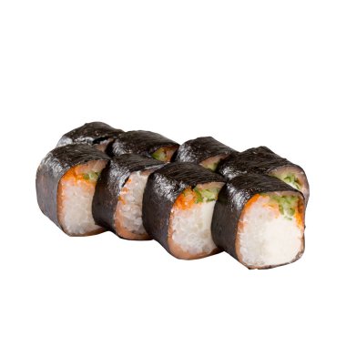  Sushi Set yakın plan beyaz arka planda izole