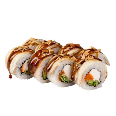  Sushi Set yakın plan beyaz arka planda izole