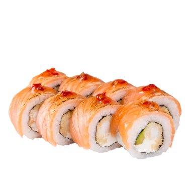  Sushi Set yakın plan beyaz arka planda izole