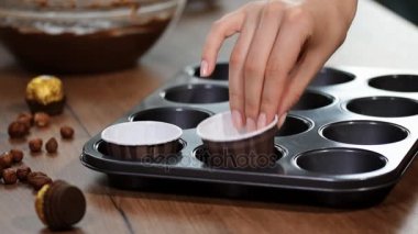 Cupcake kek kağıt formlar.