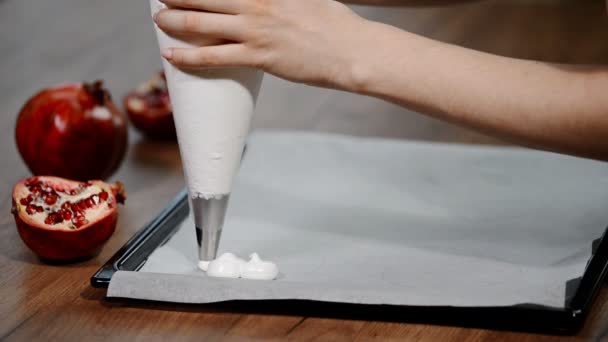 Squeeze Dough Pastry Bag — Stock Video