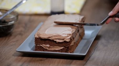 Eller smear pasta çikolatalı krema ile