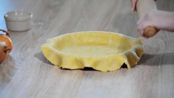 Deeg Voorbereiding Recept Taart Cake Taart — Stockvideo