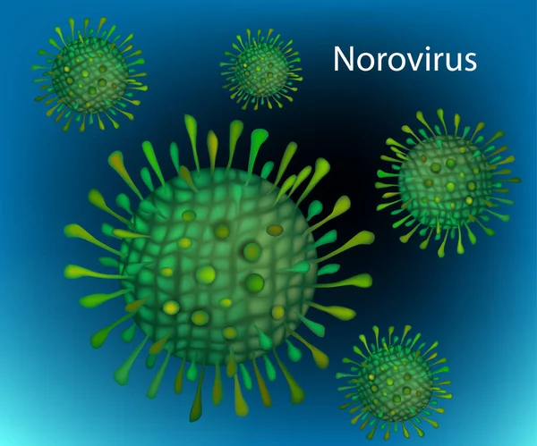 Norovirus Invierno Vómito Bug — Vector de stock