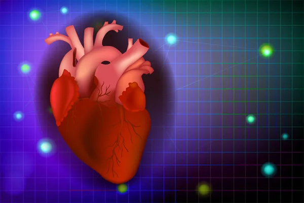Medizinisches Plakat Mit Herz Vektorillustration — Stockvektor
