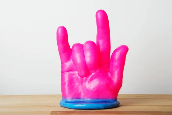 Hand-play. Wax Hand. Wax hand schimmel — Stockfoto