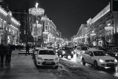 Moskova - 05 Ocak 2017: Güzel Noel ve yeni yıl deco