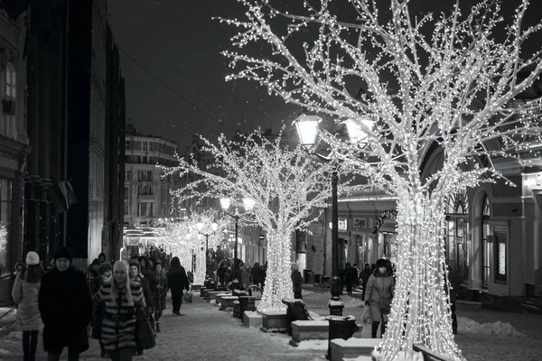 Décorations de Noël et du Nouvel An dans le centre de Moscou — Photo