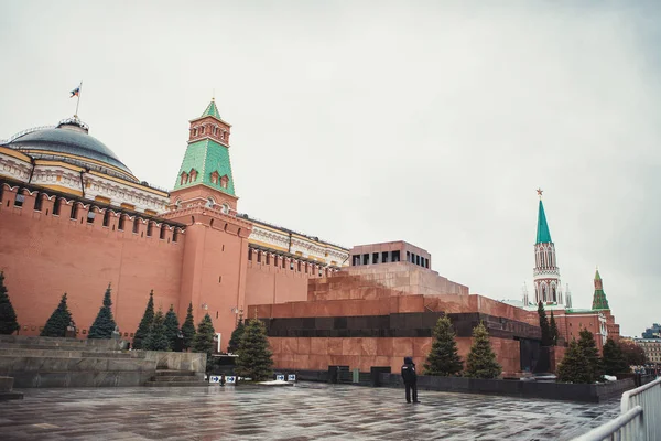 MOSCOW - JANEIRO 02, 2017: Moscow Kremlin, Mausoléu em Red Squa — Fotografia de Stock