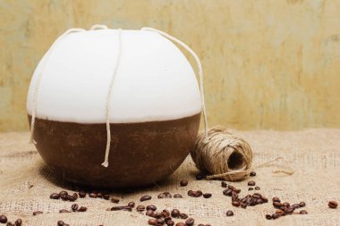 Dekoratif el yapımı dokulu çul mumlar 