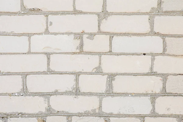 Grunge branco parede de tijolo fundo — Fotografia de Stock